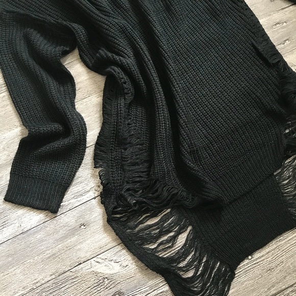 HP!🌟Sexy long sleeve broken holes sweater dress - Picture 4 of 4